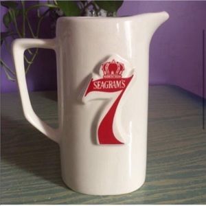 Vintage Water/Bar Pitcher Seagrams 7